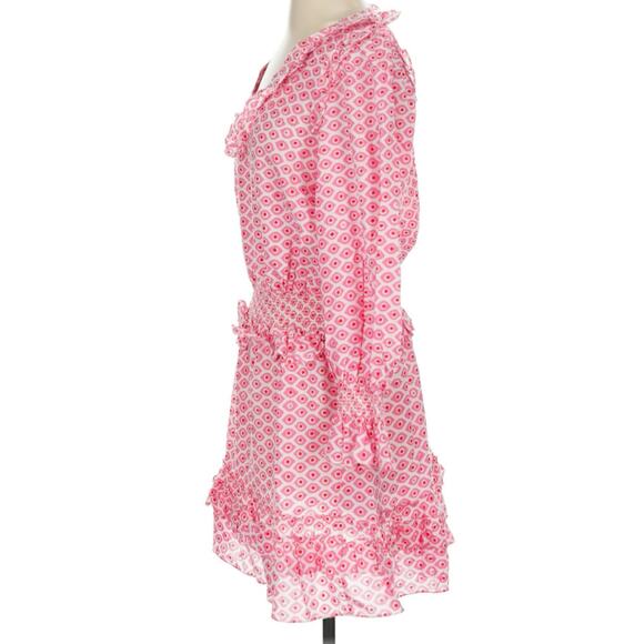 Zadig & Voltaire Rune Debby Cotton Ruffle Evil Eye Print Mini Dress XS - Picture 8 of 12